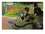 Camille Monet On a Garden Bench