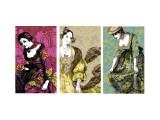 Patterned Dresses Triptych