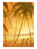 Tropical Beach with Palm Trees