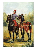Groom with Two Horses