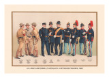 Uniforms of 7 Artillery and 3 Officers  1899