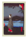 Night Scene of Matsuchi Hill and the Sanya Moat