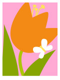 Bright Flower and Butterfly