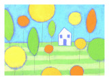 House in Yard with Trees