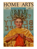 Woman In Curlers Knits