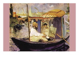 Claude Monet Dans Son Bateau Atelier