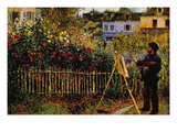 Monet Painting In His Garden In Argenteuil