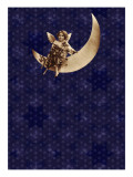 Victorian Child on Crescent Moon
