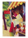 Before Hutladen (Woman with a Red Jacket and Child)