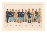 Uniforms: 4 Cavalry  2 Engineers  1 Hospital  2 Staff  2 Signal Corps  1899