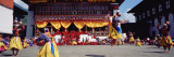 Folk Dancers Dancing at a Festival  Thimphu Tshechu  Thimphu  Bhutan