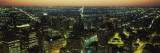Buildings Lit Up at Night  Detroit  Michigan  USA