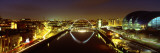 Reflection of a Bridge on Water  Millennium Bridge  Newcastle  Northumberland  England  UK