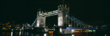 Bridge Lit Up at Night  Tower Bridge  London  England