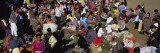 High Angle View of a Group of People in a Vegetable Market  Antigua  Guatemala