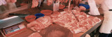 Raw Meat in a Butcher Shop  Wanchai  Hong Kong  China