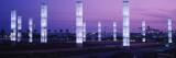 Light Sculptures Lit Up at Night  Lax Airport  Los Angeles  California  USA