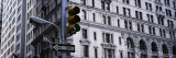 Traffic Light in Front of a Building  Wall Street  New York  USA