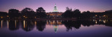 Reflection of a Government Building in a Lake  Capitol Building  Washington DC  USA