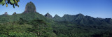 Panoramic View of a Mountain Range  Moorea  French Polynesia