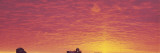 Silhouette of a Telecommunication Station at Sunset  Resolution Bay  Northwest Territories  Canada