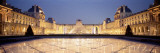 Light Illuminated in the Museum  Louvre Pyramid  Paris  France