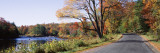 Road along Moose River  Adirondack Mountains  Adirondack State Park  New York  USA