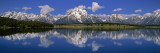 Reflection of Mountain in Water  Mt Moran  Grand Teton National Park  Wyoming  USA
