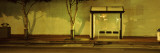 Bus Stop at Night  San Francisco  California  USA