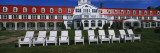 Adirondack Chairs in Front of a Hotel  Tadoussac Hotel  Quebec  Canada