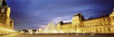 Light Illuminated in the Museum  Louvre Pyramid  Paris  France