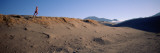 Woman Running in the Desert  Great Sand Dunes National Monument  Colorado  USA