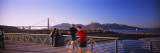 Five People Jogging on a Bridge  Golden Gate Bridge  San Francisco  California  USA