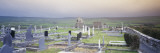 Tombstones in a Cemetery  Poulnabrone Dolmen  the Burren  County Clare  Republic of Ireland