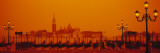 Gondolas Moored at a Dock  San Giorgio Maggiore  Venice  Italy