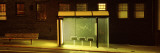 Bus Stop at Night  San Francisco  California  USA