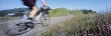 Man Riding a Bicycle  Bolinas Ridge  Marin County  California  USA