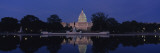 Reflection of a Government Building in a Lake  Capitol Building  Washington DC  USA