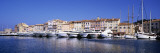 Boats Moored at a Harbor  St Tropez  Provence  France