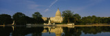 Reflection of a Government Building in a Lake  Capitol Building  Washington DC  USA