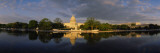 Reflection of a Government Building in a Lake  Capitol Building  Washington DC  USA