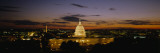 Government Building Lit Up at Night  US Capitol Building  Washington DC  USA