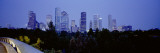 Buildings Lit Up at Dusk  Houston  Texas  USA