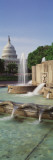 Water Fountain in Front of the US Capitol Building  Washington DC  USA