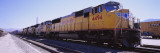 Freight Train on Railroad Tracks  California  USA