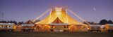 Circus Lit Up at Dusk  Circus Narodni Tent  Prague  Czech Republic