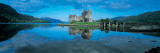Reflection of a Castle in Water  Eilean Donan Castle  Loch Duich  Highlands  Scotland