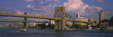 Boat in a River  Brooklyn Bridge  East River  New York City  New York  USA