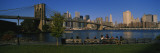 Brooklyn Bridge Park  Brooklyn Bridge  East River  Manhattan  New York City  New York  USA