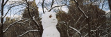 Snowman in Central Park  New York  USA